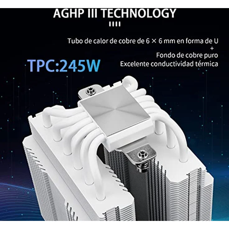 Thermalright Peerless Assassin 120 White ARGB CPU Air Cooler,6 Heat Pipes, Dual 120mm TL-C12W-S PWM Fan, Aluminio Heatsink Cover,AGHP Technology, para AMD AM4 AM5/Intel LGA 1700/1150/1151/1200/2066 – Bild 2