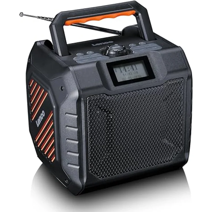 Lenco ODR-160BK Outdoor-Radio - DAB+/FM-Radio, Bluetooth-Lautsprecher, stoßfest & wasserdicht, 35W RMS, 20 Stunden Akkulaufzeit – Bild 4