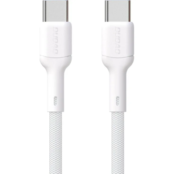 Dudao L9C, 65W USB-C auf USB-C Kabel, 1 m, weiß, verzinnte Kupferleiter, verstärkte Stecker