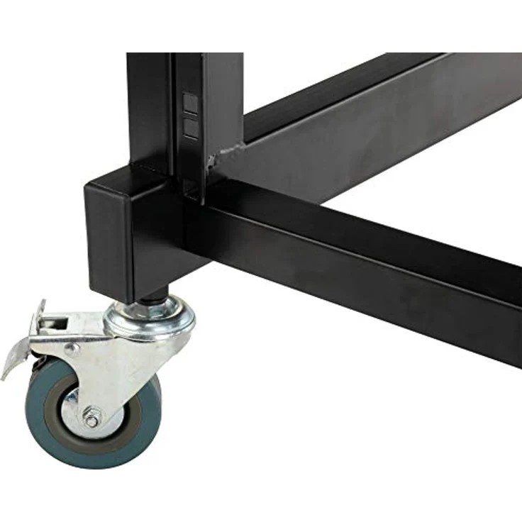 Pronomic MXS-600 mobiler Rack Wagen mit 21 Höheneinheiten und Rollen (Maschinenwagen für 19'' Geräte, 12+9HE, neigbarer Einbaurahmen) Schwarz – Bild 6