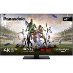 Panasonic TX-65MX600E, 65 Zoll 4K Ultra HD LED Smart TV, High Dynamic Range (HDR), Linux TV, Dolby Atmos & Dolby Vision, Google Assistant, Amazon Alexa, Mittelfuß, Schwarz