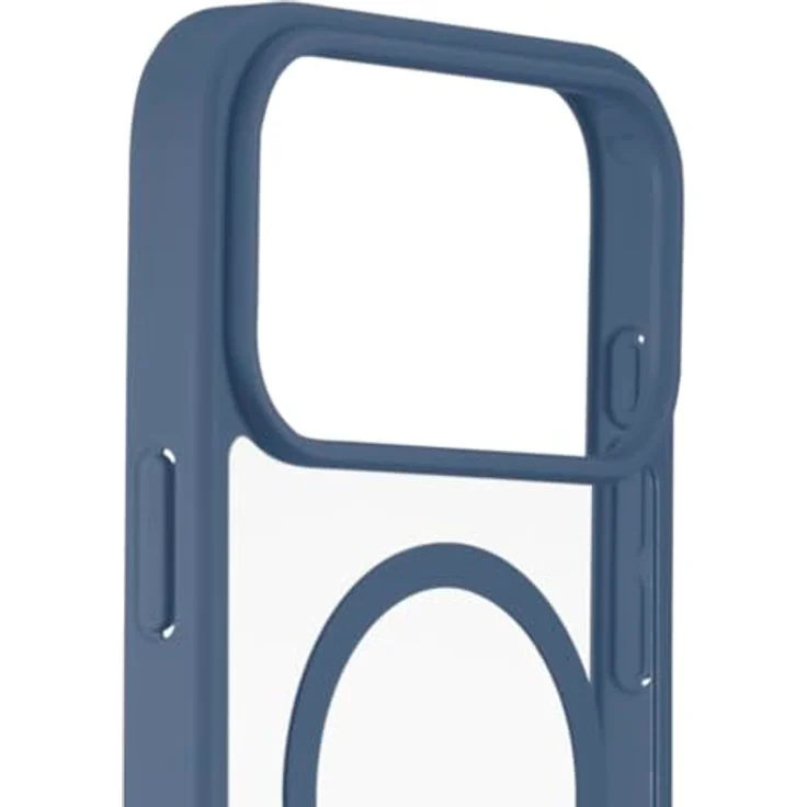 Hama Handyhülle für iPhone 17 Pro Max und MagSafe, magnetisches Case mit Kantenschutz, Kameraschutz, rutschhemmender Oberfläche, durchsichtig/blau – Bild 4