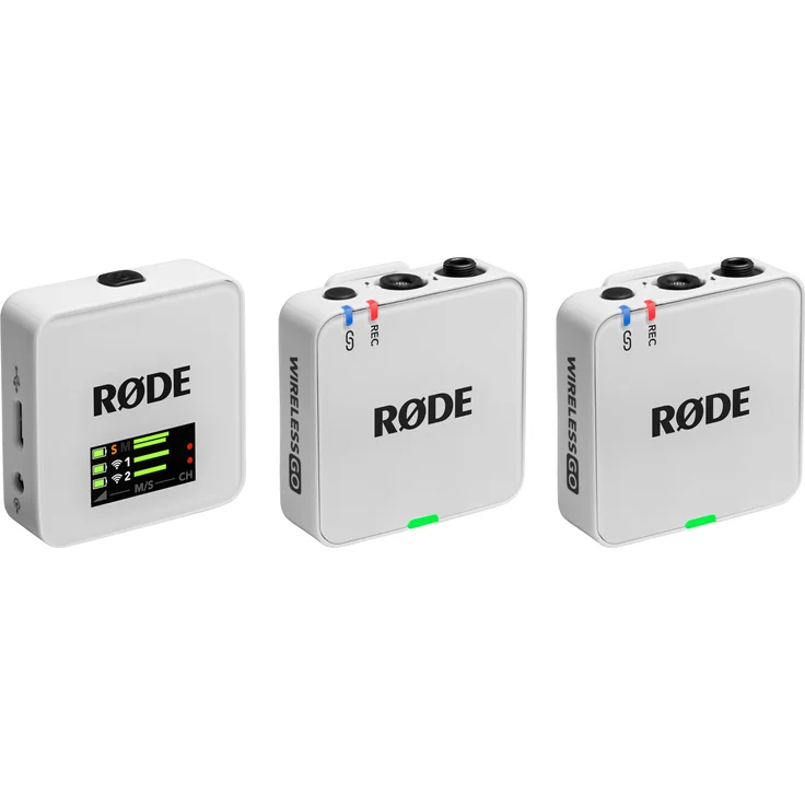 RØDE Wireless GO (Gen 3) White, Kompaktes Drahtlosmikrofonsystem mit 32-Bit-Float-On-Board-Aufnahme und intelligenter GainAssist-Technologie – Bild 1