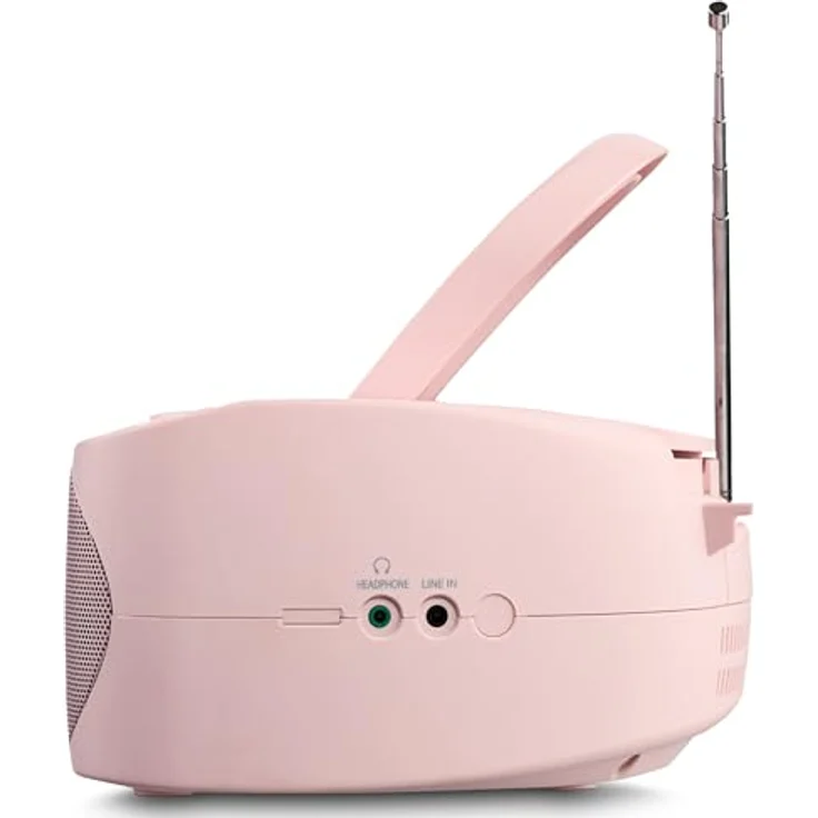 MEDION DRX-1 Plus Boombox, tragbares DAB+ UKW Radio mit Bluetooth, CD-Player, MP3 und Kassette, rosa – Bild 2