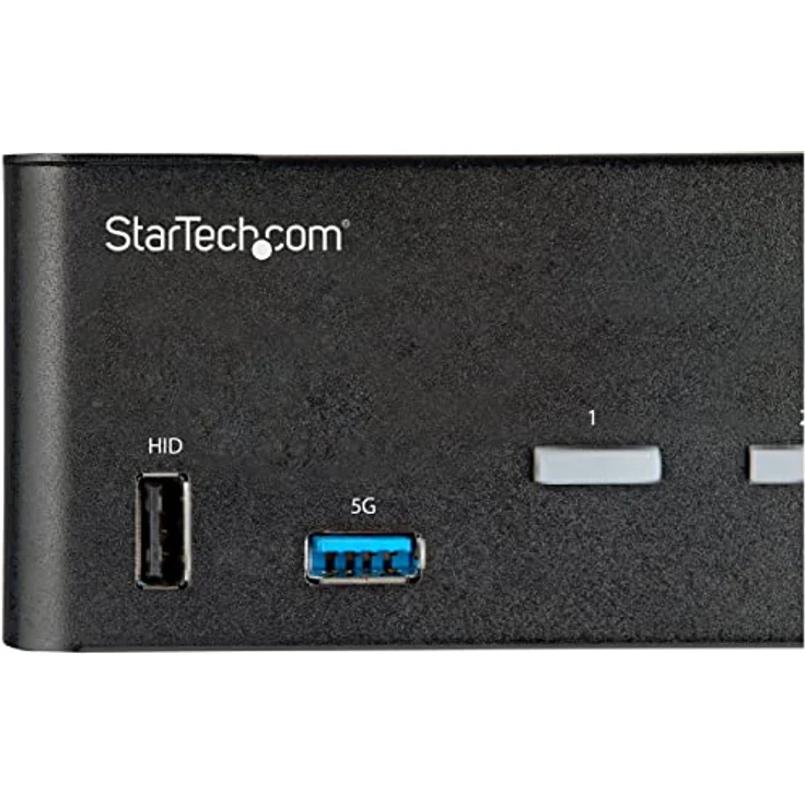 StarTech.com 2-Port Dual Monitor HDMI KVM-Switch - 4K 60Hz UHD HDR - Desktop 4K HDMI 2.0 KVM-Switch mit 2-Port USB 3.0 Hub (5 Gbit/s) und 4X USB 2.0 HID, Audio - Hotkey-Switching - TAA (SV231DHU34K6) – Bild 5
