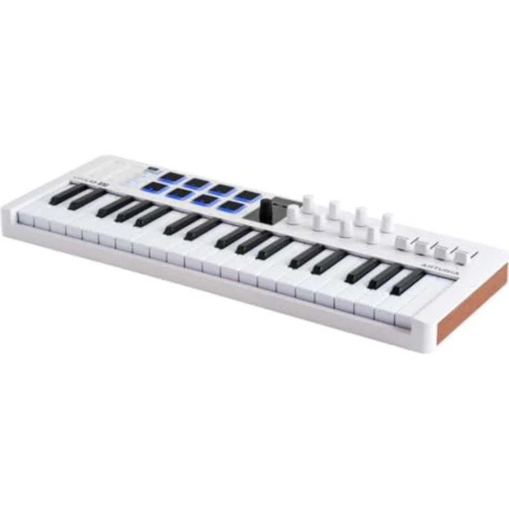 Arturia MiniLab 37 White, USB Midi-Controller mit 37 anschlagdynamischen Slim-Keys und 8 RGB-beleuchteten Pads – Bild 2