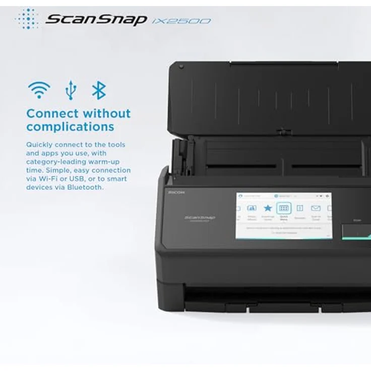RICOH ScanSnap IX2500, ADF-Dokumentenscanner mit 45 Seiten/Min, Duplex-Scan, WLAN & USB, schwarz – Bild 14