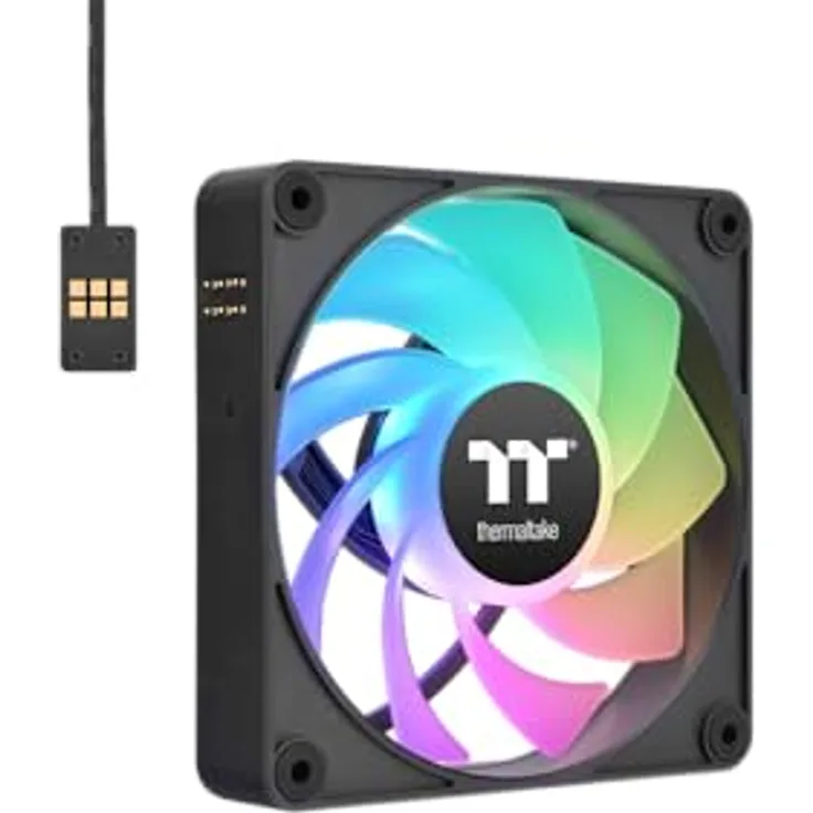 Thermaltake CT140 EX Reverse ARGB | 3 Fan Pack, Gehäuselüfter mit umgekehrten Lüfterblättern und 94,95 CFM Luftstrom, Weiß