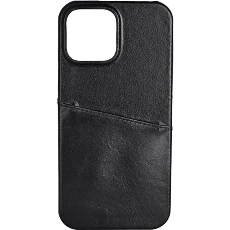 Buffalo Phone Case Leather Black, Handytasche für iPhone 13 Pro Max, schwarz