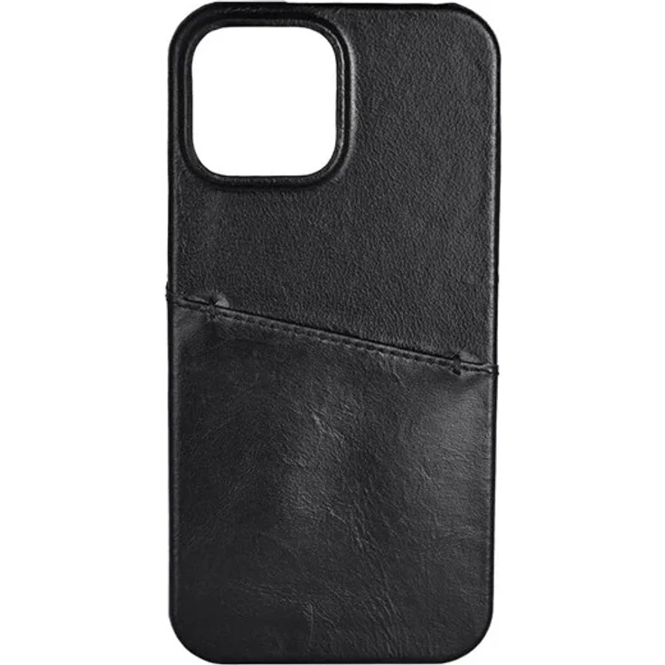 Buffalo Phone Case Leather Black, Handytasche für iPhone 13 Pro Max, schwarz