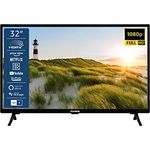TELEFUNKEN XF32SN550S 32 Zoll Fernseher/Smart TV (Full HD, HDR, Triple-Tuner) - Inkl. 6 Monate HD+ [2023], Schwarz