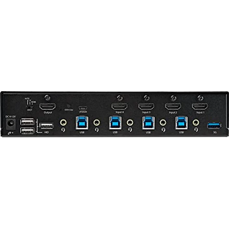 StarTech.com 4 Port HDMI KVM Switch - Einzelmonitor 4K 60Hz Ultra HD HDR - HDMI 2.0 KVM Switch mit 2 Port USB 3.0 Hub (5 Gbit/s) und 4X USB 2.0 HID, Audio - Hotkey - TAA (SV431HU34K6) – Bild 4