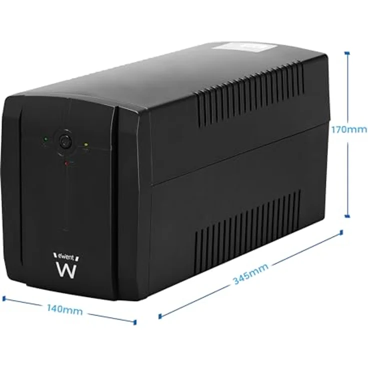 Ewent EW3997, Unterbrechungsfreies Stromversorgungssystem mit 720 W, Mini-Tower-Design, 3 AC-Ausgänge, Sinuswellen-Ausgang – Bild 10