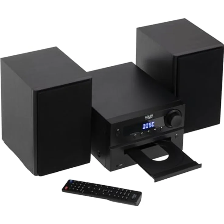 Adler AD 1917 Hi-Fi-Tower, Bluetooth/CD/USB/UKW-Radio mit 50 W RMS, schwarz – Bild 5