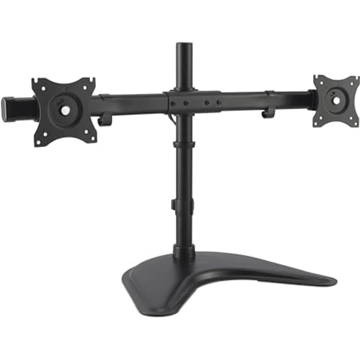 Kensington SmartFit Ergo Dual-Monitorhalterung, freistehend für 2 Bildschirme bis 27 Zoll, 10 kg, Schnellentriegelungsgriff, Silikon-Pad für Telefon/Tablet – Bild 1