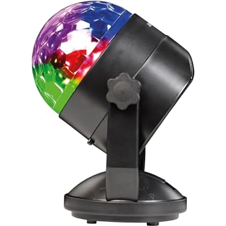 DENVER LED-Discokugel LDB-319, batteriebetrieben mit Fernbedienung, 8000 Stunden LED-Lebensdauer, inkl. Saugnapf und Tischständer – Bild 4