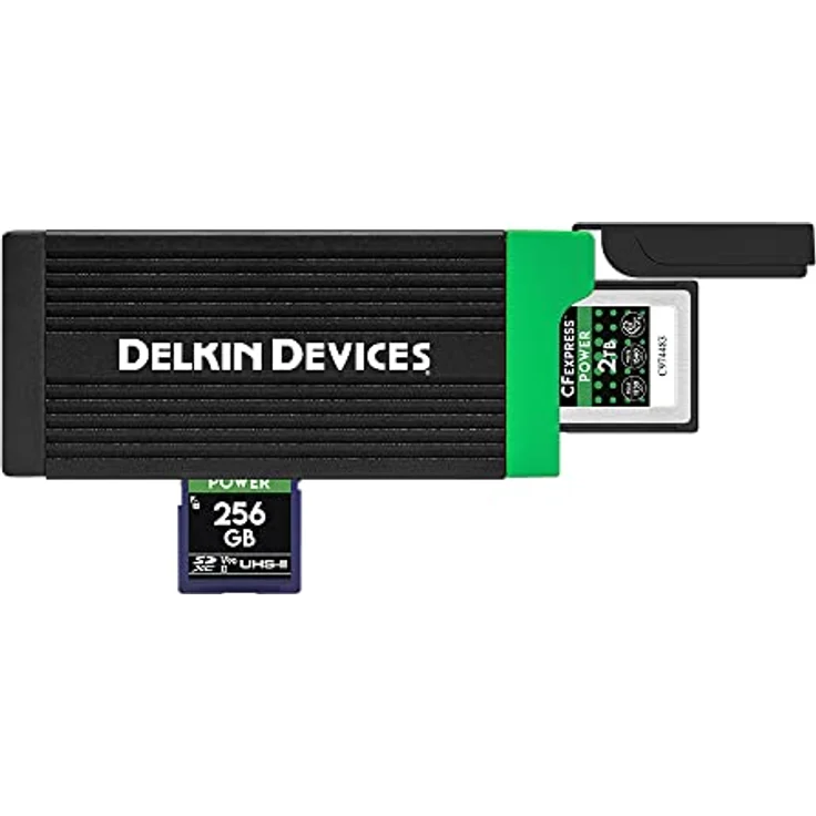 Delkin DELKIN USB 3.2 CFexpress Typ B & SD UHS-II Speicherkartenleser, Schwarz (DDREADER-56) – Bild 3