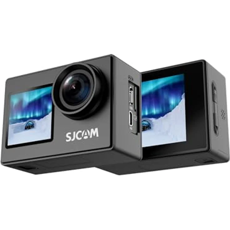 Sjcam SJ4000 Dual Screen, 4K Action Cam mit WLAN, wasserdicht bis 1m, Schwarz – Bild 1