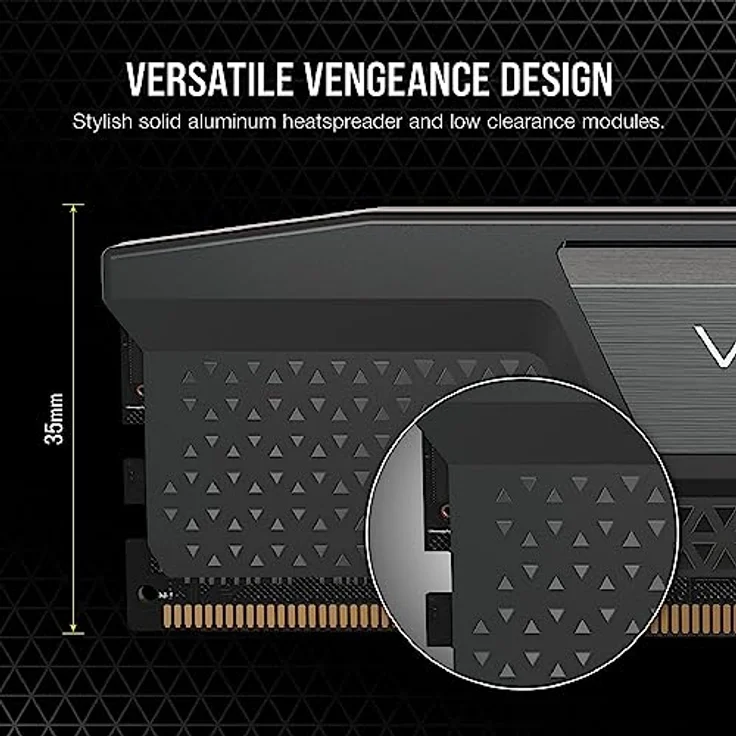 Corsair VENGEANCE DDR5 RAM 32GB (2x16GB) 6400MHz CL32 Intel XMP iCUE Kompatibel Computer Speicher - Schwarz (CMK32GX5M2B6400C32) – Bild 5