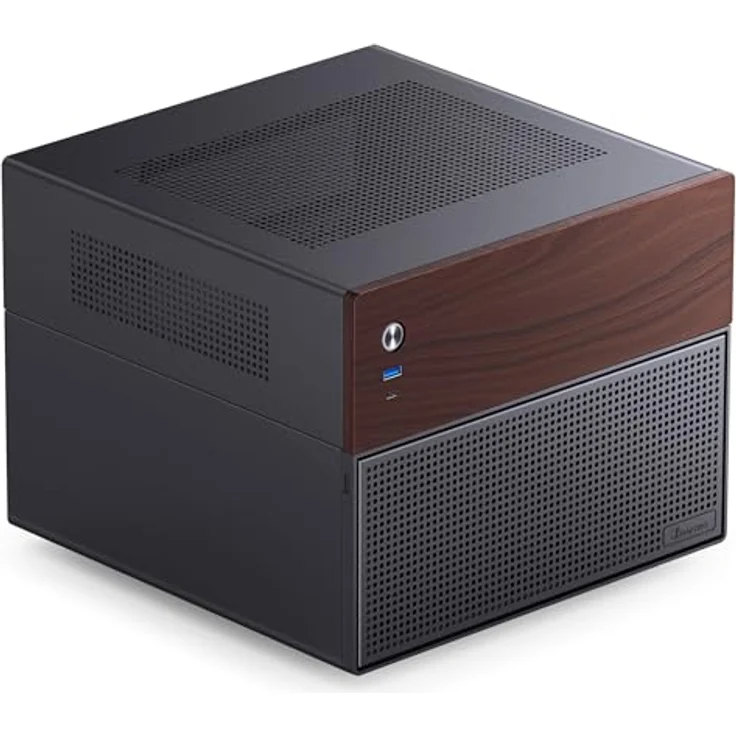 Jonsbo N4 NAS-Gehäuse, Micro-ATX - schwarz, DIY NAS-Gehäuse mit 6x 3,5 Zoll + 2x 2,5 Zoll, CPU-Kühler bis 70 mm, USB-C/A – Bild 2