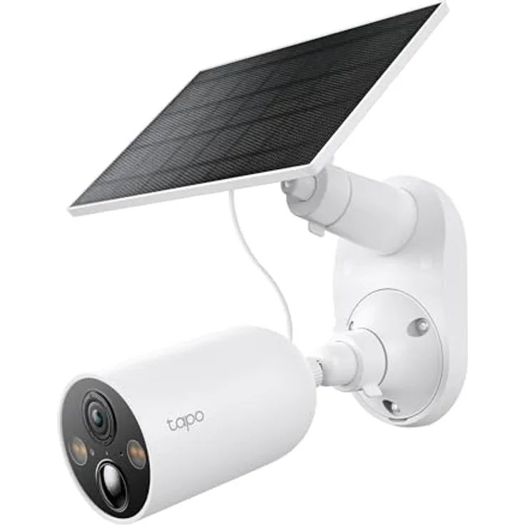 Tapo C425 KIT Solar Überwachungskamera Außen Akku, 2K Auflösung, Farbnachtsicht, MicroSD-Speicher, 10000-mAh-Akku, 150° Super-Weitwinkel Sichtfeld, Zwei-Wege-Audio, Alexa&Google Assistant kompatibel