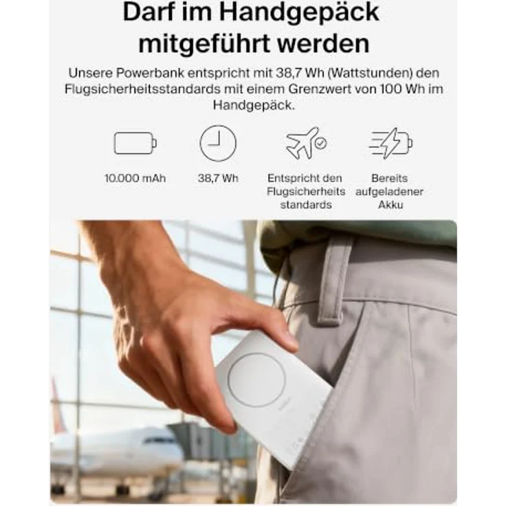 Belkin Boostcharge Slim Magnetische Powerbank 10.000 mAh, 7,5W, Fast Charge, Schwarz – Bild 5