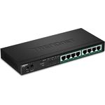 TRENDnet TPE-TG84 Gigabit PoE+ Switch mit 8 Ports, 120W PoE Power Budget 16 Gbit/s Switching Kapazität, QoS IEEE 802.1p Unterstützt DSCP Pass-Through ohne Lüfter, Schwarz