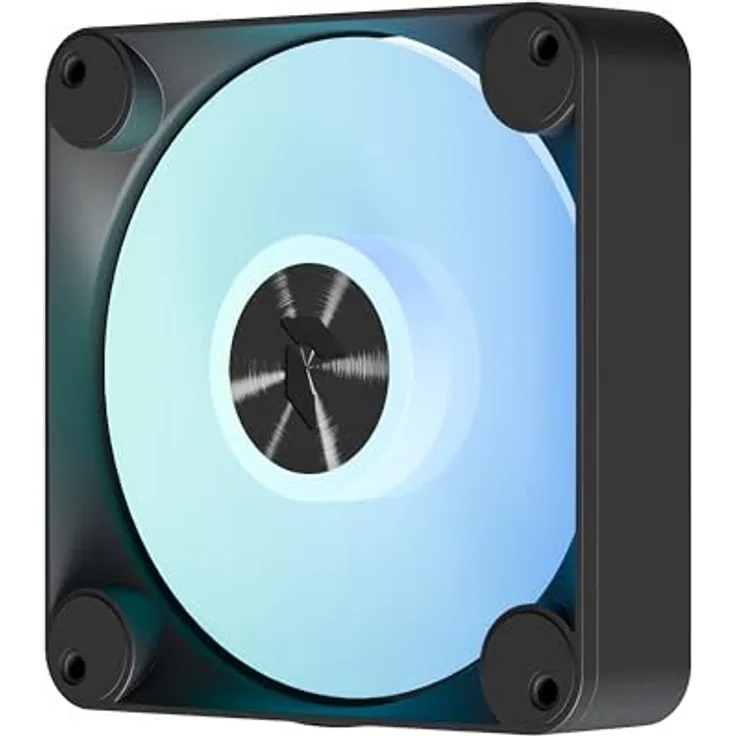 APNX FP1-RQ PWM-Lüfter, Reversed, RGB - schwarz, 120mm - Gehäuselüfter mit hoher Kühlleistung und anpassbarer RGB-Beleuchtung