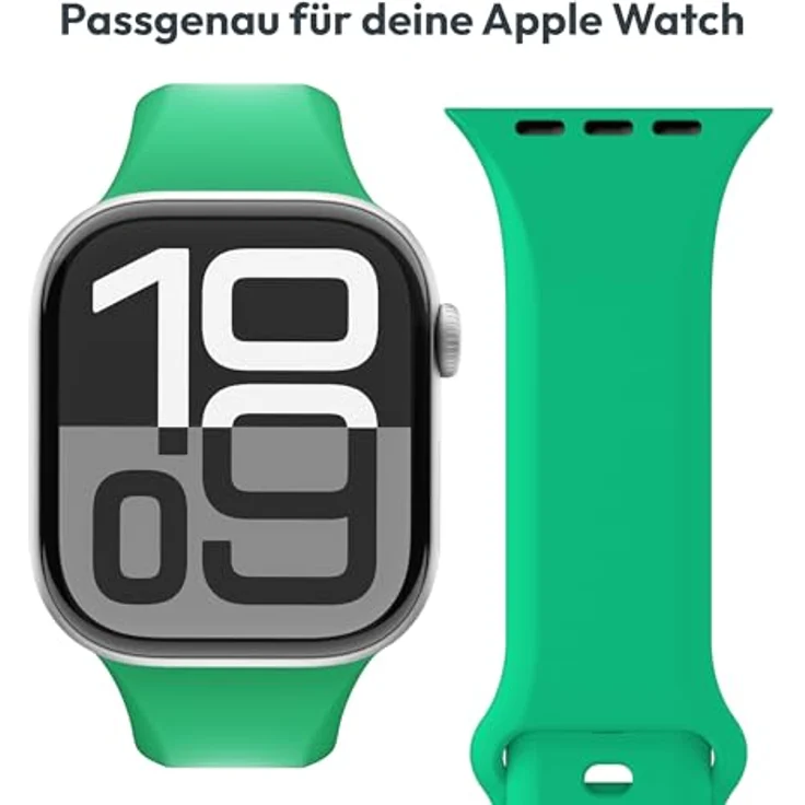 Vonmählen Classic Band 2, Silikon Uhrenarmband für Apple Watch, 40 mm, Grün, mit Belüftungskanälen und schweißresistentem Design – Bild 6