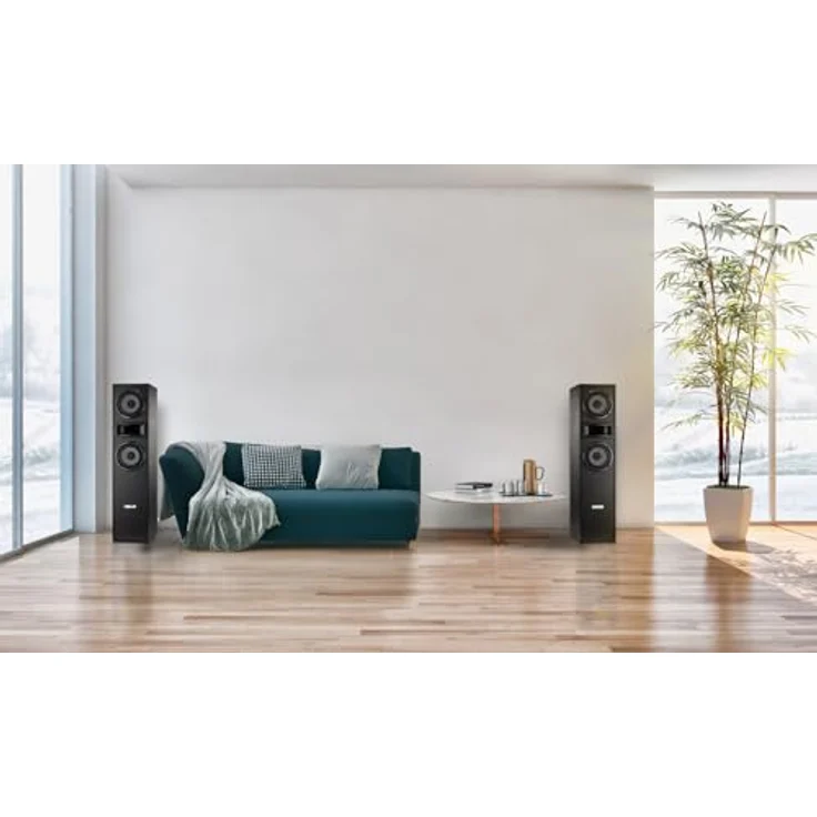 McGrey HTS-65320 BK 3-Wege HiFi Standlautsprecher Paar - 160W RMS - 2x 6,5" Mittel-, Tieftöner - 1" Hochtöner - Bassreflex-Konstruktion - Holzoptik schwarz – Bild 3