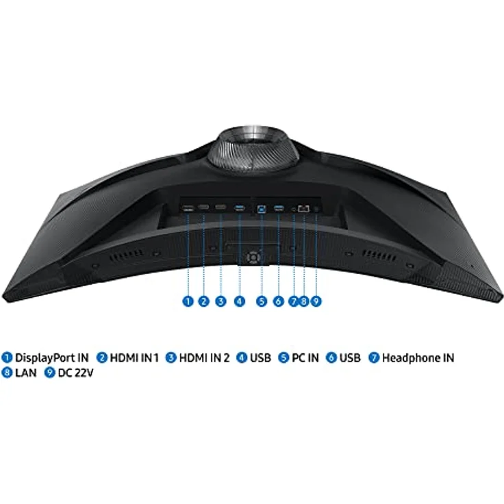 Samsung Odyssey G65B Smart Gaming Monitor S32BG650EU, 32 Zoll, VA-Panel, WQHD-Auflösung, AMD FreeSync Premium Pro, 1000R Bildschirmkrümmung, 1 ms Reaktionszeit, 240 Hz, Schwarz – Bild 5