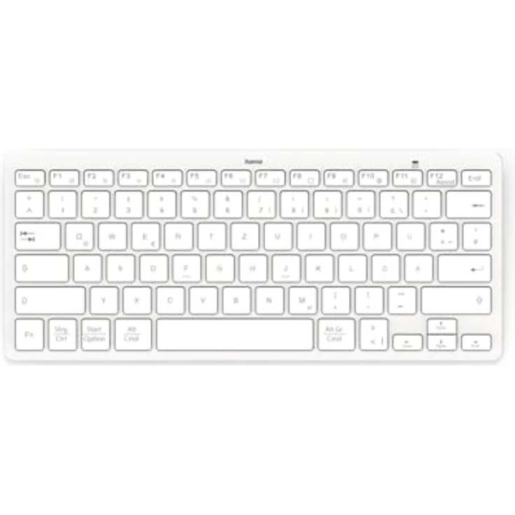 Hama Bluetooth Mini Tastatur Travel 400, kabellose Tastatur, QWERTZ DE Layout, weiß – Bild 1