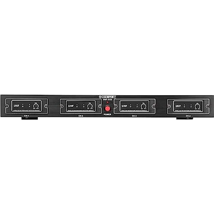 McGrey UHF-2V2I Quad Funk Mikrofon Set mit 50m Reichweite (Wireless Komplettset schwarz, 4-Kanal UHF-Funkmikrofon-Set mit 2 Handmikrofonen, 2 Lavaliermikrofonen, Taschensender) – Bild 3