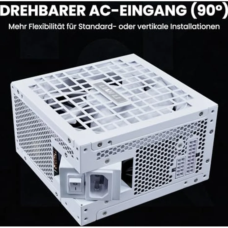 Lian Li RS Series 80 PLUS Gold Netzteil, modular, 1.000 Watt, ATX 3.1, weiß, leiser 135-mm-Lüfter – Bild 4