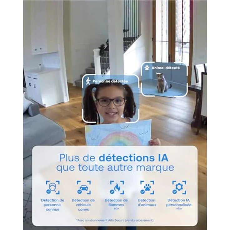 Arlo Essential 3 Überwachungskamera Innen, 2K HDR Video, Auto-Privatsphäre-Objektivabdeckung, Nachtsicht, intelligente Sirene, 2-Wege-Audio & WLAN – Bild 5