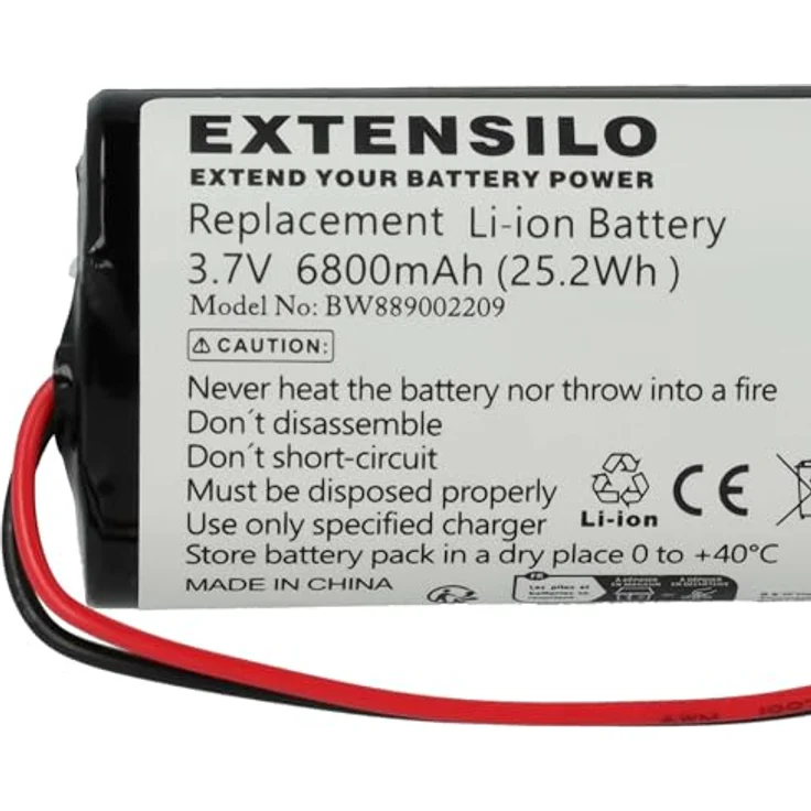 EXTENSILO Akku für Sigor Nuindie Floor, 6800 mAh, 3,7 Volt, Lithium-Ion, wiederaufladbar, langlebig – Bild 5