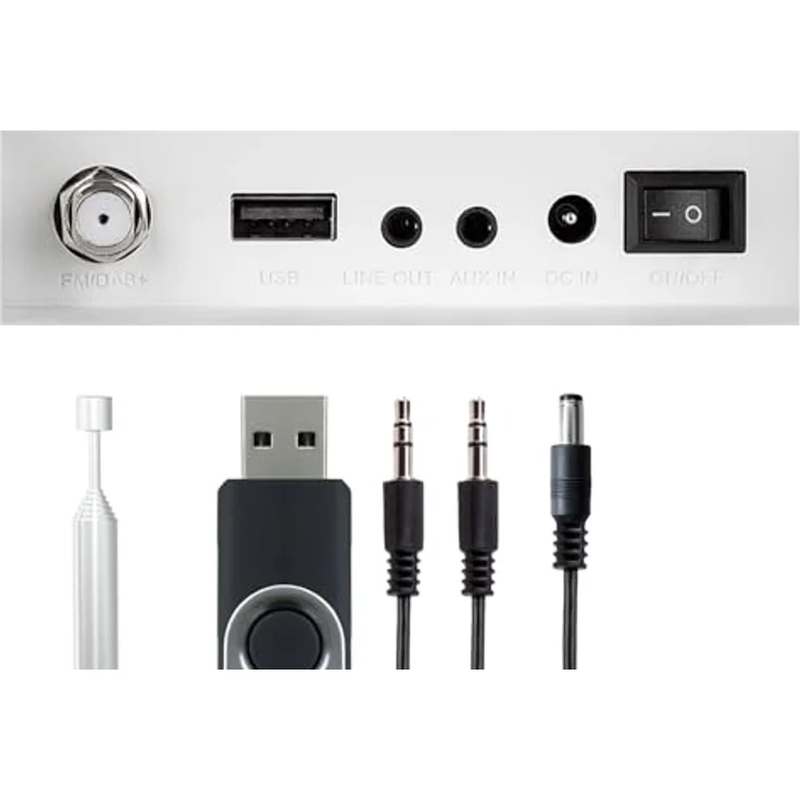 Imperial DABMAN i460 Multifunktionsradio (DAB+/UKW & Internetradio, Streaming, Unterbau- & Wandmontage, Bluetooth, USB 2.0 Aufnahme & Wiedergabe, EWF-Notfallsignal, Hotelmodus) weiß/Silber – Bild 3