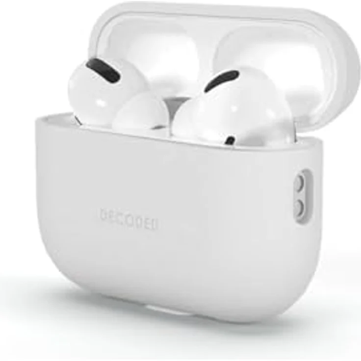 Decoded Silicone Case für Apple Airpods Pro 3, schockabsorbierende Schutzhülle aus flüssigem Silikon, grau, drahtlos ladefähig – Bild 2