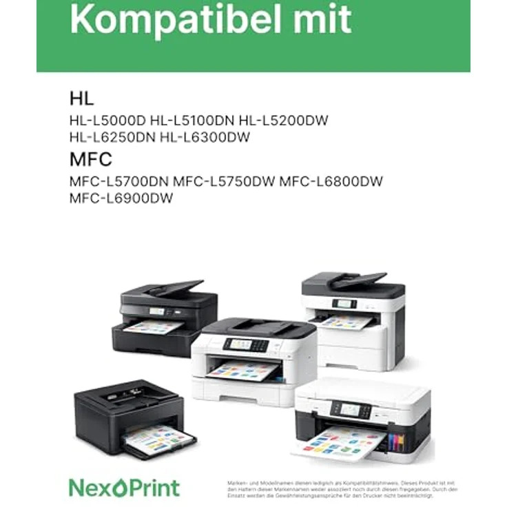 NexoPrint Toner kompatibel zu Brother TN-3480 schwarz, hohe Seitenleistung bis zu 36000 Seiten, brillante Druckqualität für HL-L5000D, HL-L5100DN, HL-L5200DW, MFC-L5700DN, MFC-L6900DW – Bild 2
