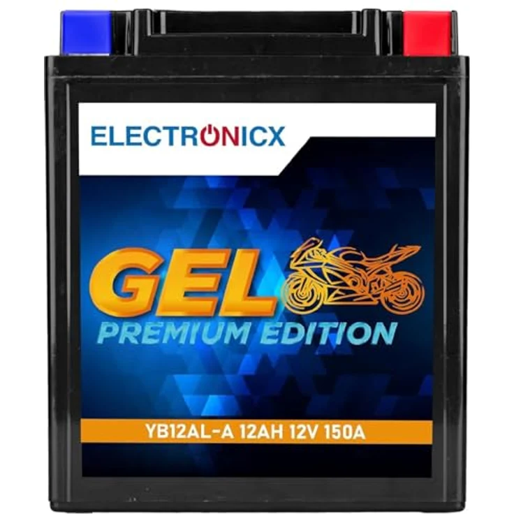 Electronicx Extreme Edition GEL Batterie 12Ah 12V, wartungsfrei, auslaufsicher, vibrationsfest für Motorrad, Roller und Quad – Bild 1