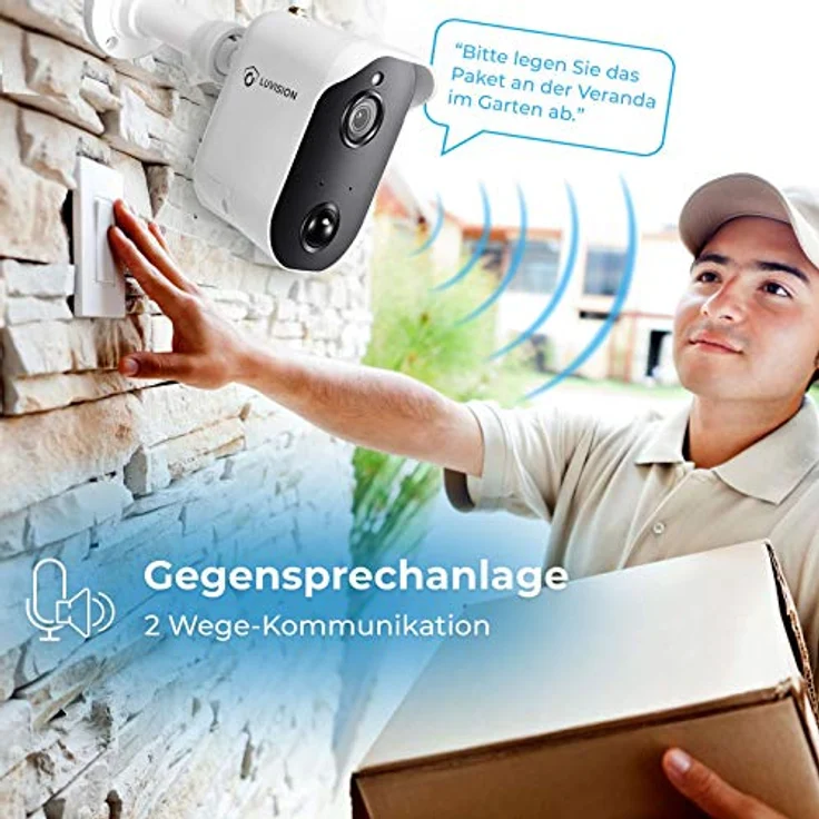 LUVISION Funk Zusatz Überwachungs-Kamera mit DC | Betrieb: DC-Adapter Netzteil | zur Erweiterung LV-A-2020-01 | FullHD 2MP 1080p | PIR-Wärmesensor | Nachtsicht – Bild 5