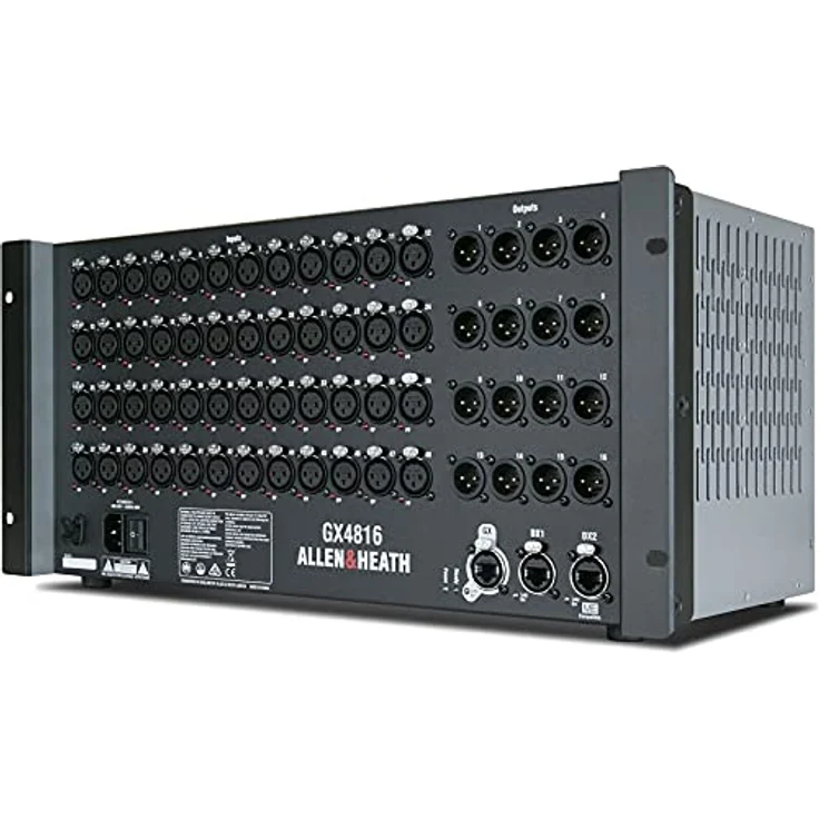 Allen & Heath GX4816, 96-kHz Studio- und Livemixer mit 48 Mikrofonvorverstärkern und 16 XLR-Line-Ausgängen, Schwarz – Bild 1
