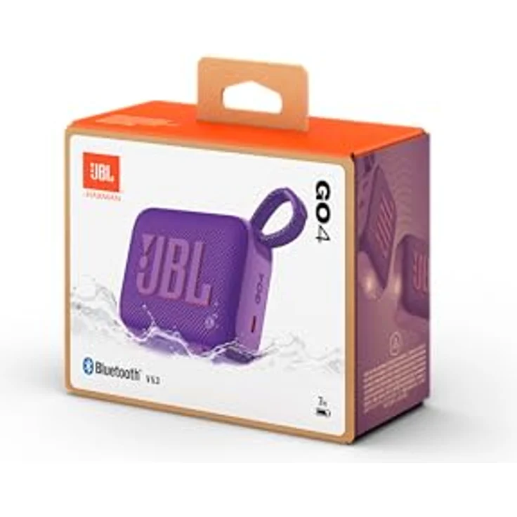 JBL Go 4 in Lila – Tragbare Bluetooth-Lautsprecher-Box Pro Sound, tiefem Bass und Playtime-Boost-Funktion – Wasserfest und staubfest – 7 h Laufzeit – Bild 5