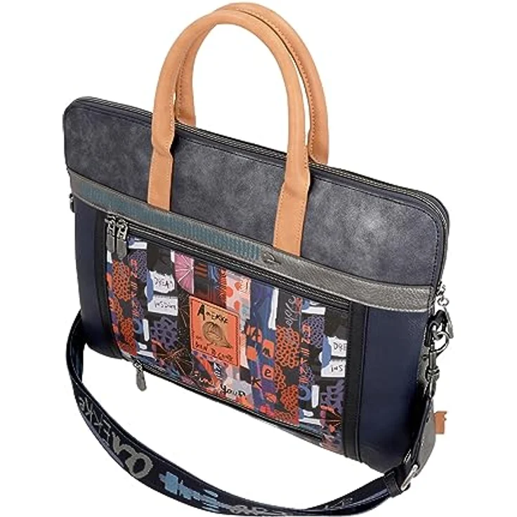 Anekke Businesstasche Contemporary, Laptop-Tasche mit gepolstertem Fach, Multicolor (dunkelblau/grau/blau) – Bild 6