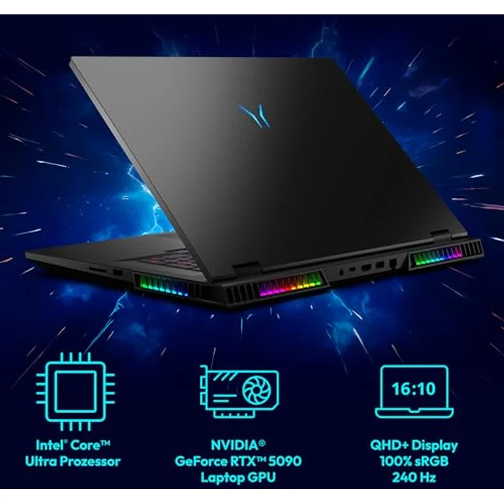 MEDION Beast 18 X1 30039675, 18" QHD+ Laptop mit Intel® Core™ Ultra 9-275HX, 32GB RAM, 2TB SSD, RTX 5090, schwarz, Windows 11 – Bild 4