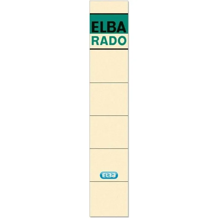 ELBA Ordneretiketten (10 Stk) für 5 cm Ordner, selbstklebend, weiß