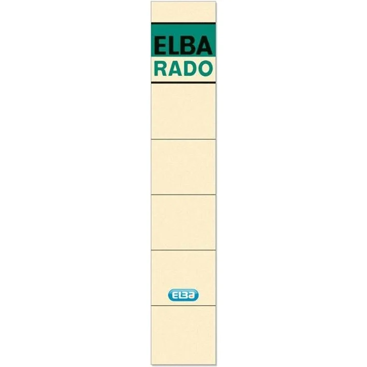 ELBA Ordneretiketten (10 Stk) für 5 cm Ordner, selbstklebend, weiß – Bild 1