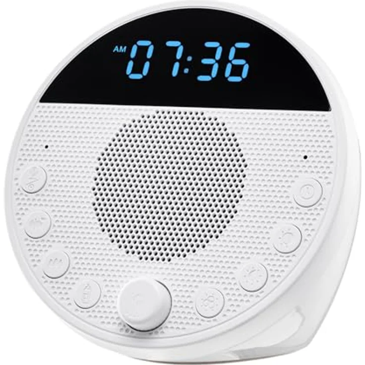 VEVOR CS8 Einschlafhilfe, White Noise Machine mit 18 Musiktiteln, 7-farbigem Nachtlicht, 2 Alarmen, automatischer Abschaltfunktion & Speicherfunktion – Bild 1