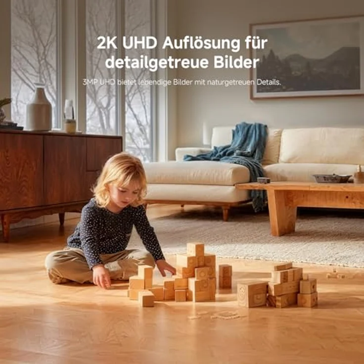 XIAOMI Smart Camera C302, 3MP 2K Überwachungskamera mit 360° Schwenkfunktion, Infrarot-Nachtsicht und Zweiwege-Sprachanruf – Bild 4