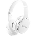 Canyon OnRiff 4, Kabelloses Bluetooth Headset On-Ear mit 50 h Akkulaufzeit, Bluetooth 5.3, weiss
